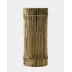 Bamboo Faux Brass Candle Holders 9"H x 4"W x 4"D