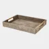 Posh Gray Suede Tray Large