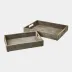 Posh Gray Suede Tray Small