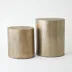 Arwen Antique Brass Texture Drum Table Small