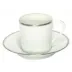 Orsay White/Platinum Coffee Cup & Saucer 12.8 Cm 7.5 Cl