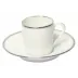 Orsay White/Platinum Espresso Cup & Saucer 12 Cm 5.5 Cl