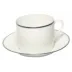 Orsay White/Platinum Cappuccino Cup & Saucer 16.9 Cm 30 Cl