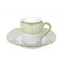 Barbara Barry Illusion Mint/Platinum Espresso Cup & Saucer 12 Cm 5.5 Cl