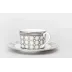 Martyn Lawrence Bullard Hollywood Grey/Platinum Teacup And Saucer 16 Cm 14 Cl