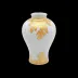 Feuille D'Or White/Gold Small Vase 14.5 Cm (Special Order)