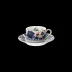 Dammouse Blue/Gold Teacup And Saucer