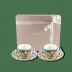 Reves Du Nil Green/Gold Set Of 2 Teacups And Saucers Diam 16 Cm, H: 5.5 Cm, 14 Cl