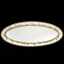 Feuille D'Or White/Gold Fish Platter 29 Cm (Special Order)