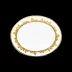 Feuille D'Or White/Gold Oval Dish (Special Order)
