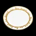 Feuille D'Or White/Gold Oval Dish Large (Special Order)