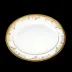 Diplomate White/Gold Oval Dish Large (Special Order)