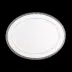Plumes White/Platinum Oval Dish Large
