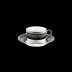 Saint Honore Black/Platinum Teacup And Saucer (Special Order)
