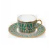 Tiara Peacock Blue/Gold Teacup And Saucer 16 Cm 14 Cl (Special Order)