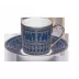 Tiara Prussian Blue/Platinum Coffee Cup & Saucer 12.8 Cm 7.5 Cl (Special Order)