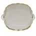 Princess Victoria Green Square Cake Plate With Handles 9.5 in Sq