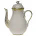 Princess Victoria Green Coffee Pot With Rose 36 Oz 8.5 in H