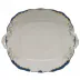 Princess Victoria Blue Square Cake Plate With Handles 9.5 in Sq