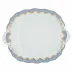 Fish Scale Light Blue Square Cake Plate With Handles 9.5 in Sq