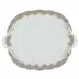 Fish Scale Gray Square Cake Plate With Handles 9.5 in Sq