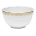 Fish Scale Gold Round Bowl 3.5 Pt 7.5 in D