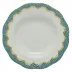 Fish Scale Turquoise Rim Soup Plate 8 in D