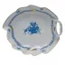 Chinese Bouquet Blue Leaf Dish 7.75 in L