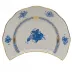 Chinese Bouquet Blue Crescent Salad Plate 7.25 in L X 5 in W