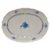 Chinese Bouquet Blue Platter 15 in L X 11.5 in W