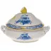 Chinese Bouquet Blue Mini Tureen With Lemon 5 in L X 4 in H