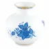 Chinese Bouquet Blue Round Vase 4.5 in H X 4.5 in D
