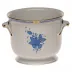 Chinese Bouquet Blue Small Cachepot 5.75 in H X 6.5 in D