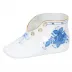 Chinese Bouquet Blue Baby Shoe 4.5 in L X 2.75 in H