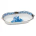 Chinese Bouquet Blue Narrow Pin Dish 5 in L X 1 in H