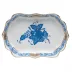 Chinese Bouquet Blue Mini Scalloped Tray 4.25 in L X 3 in W