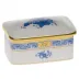 Chinese Bouquet Blue Rectangular Box 3 in L X 2 in W