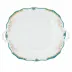 Princess Victoria Turquoise Square Cake Plate With Handles 9.5 in Sq