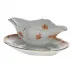 Chinese Bouquet Rust Gravy Boat With Fixed Stand 0.75Pt