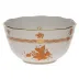 Chinese Bouquet Rust Round Bowl 3.5 Pt 7.5 in D