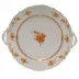 Chinese Bouquet Rust Chop Plate With Handles 12 in D
