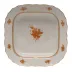 Chinese Bouquet Rust Square Fruit Dish 11 in Sq