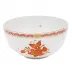 Chinese Bouquet Rust Small Bowl 3 in H X 5.75 in D