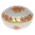 Chinese Bouquet Rust Ring Box 2.75 in D