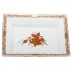 Chinese Bouquet Rust Jewelry Tray 7.5 in L X 6.25 in W