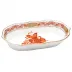 Chinese Bouquet Rust Narrow Pin Dish 5 in L X 1 in H
