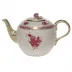 Chinese Bouquet Raspberry Tea Pot With Rose 36 Oz 5.5 in H
