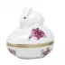 Chinese Bouquet Raspberry Egg Bonbon With Bunny 3 in L X 3 in H