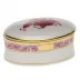 Chinese Bouquet Raspberry Oval Box 2.75 in L X 1.25 in H