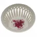 Chinese Bouquet Raspberry Small Openwork Basket 3.75 in D